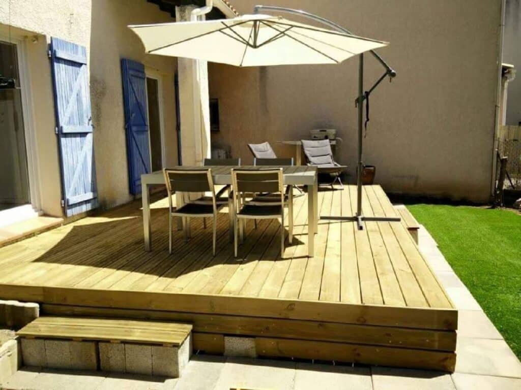 aménagement d'une terrasse en bois